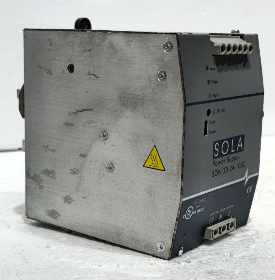 SOLA EMERSON SDN 20-24-100C POWER SUPPLY IN 100-240VACDC OUT 24-28VDC 20A 0.2A – 2 (3)