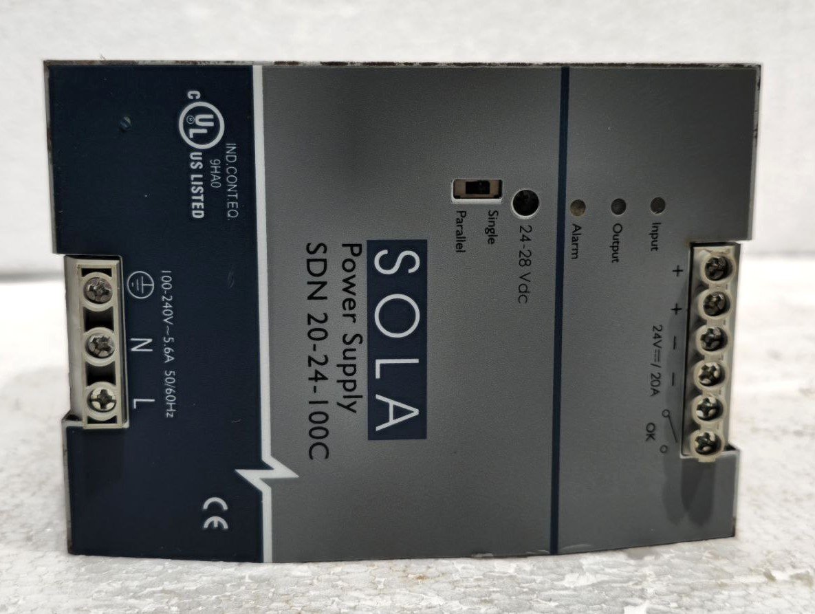 SOLA EMERSON SDN 20-24-100C POWER SUPPLY IN 100-240VACDC OUT 24-28VDC 20A 0.2A – 2 (7)