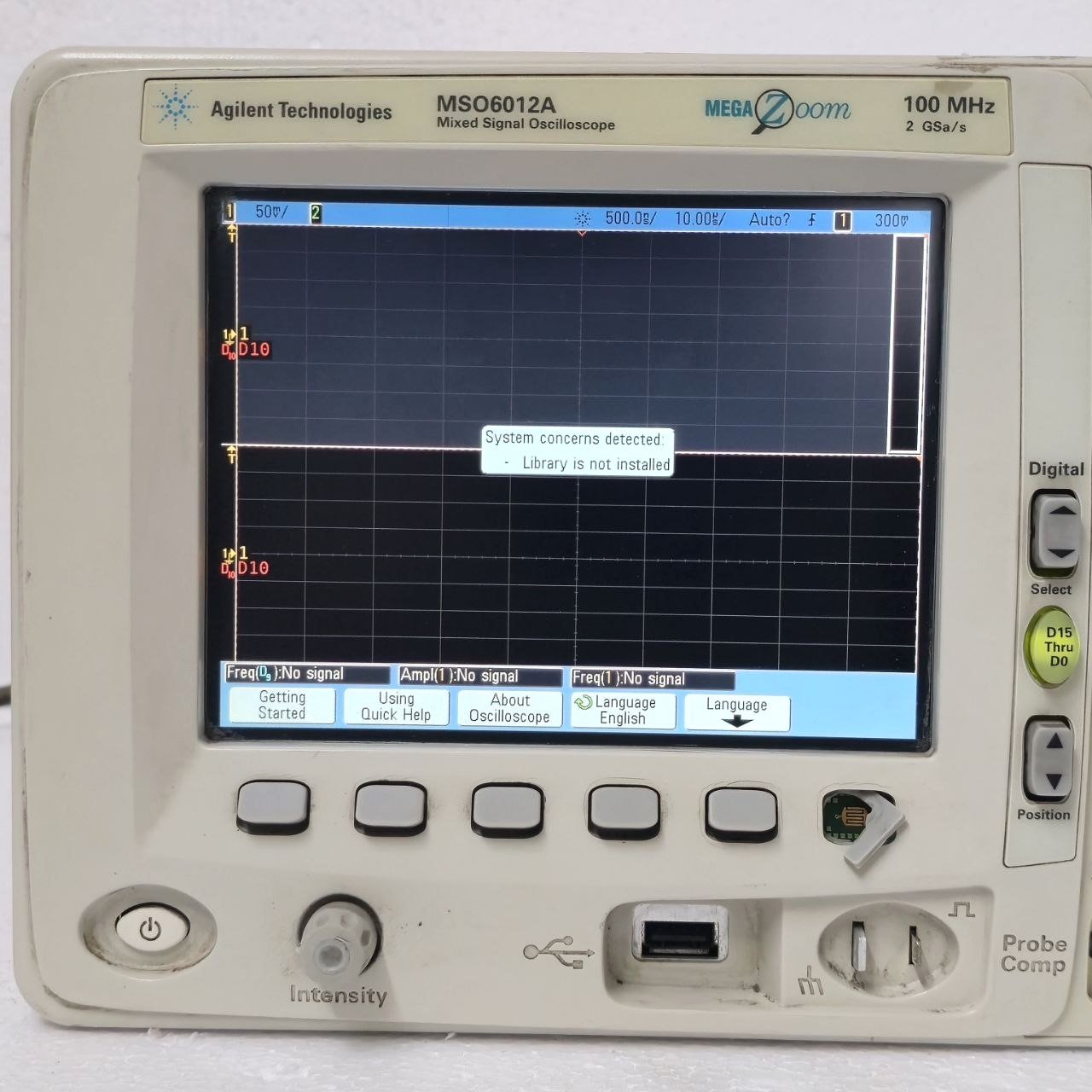 AGILENT TECHNOLOGIES MSO6012A MIXED SIGNAL OSCILLOSCOPE 2 CHANNEL 100 MHZ (12)