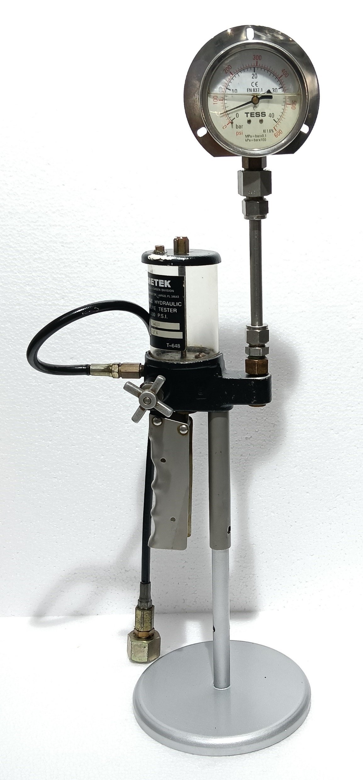 AMETEK T-620 384 PORTABLE HYDRAULIC HAND PUMP PRESSURE TESTER 0-5000 PS (2)
