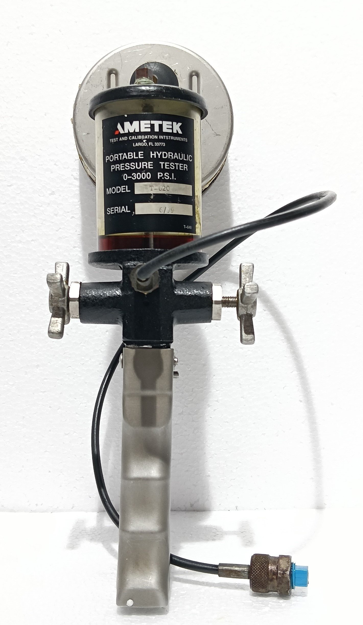 AMETEK T-620 699 PORTABLE HYDRAULIC HAND PUMP PRESSURE TESTER 0-3000 PSI (5)