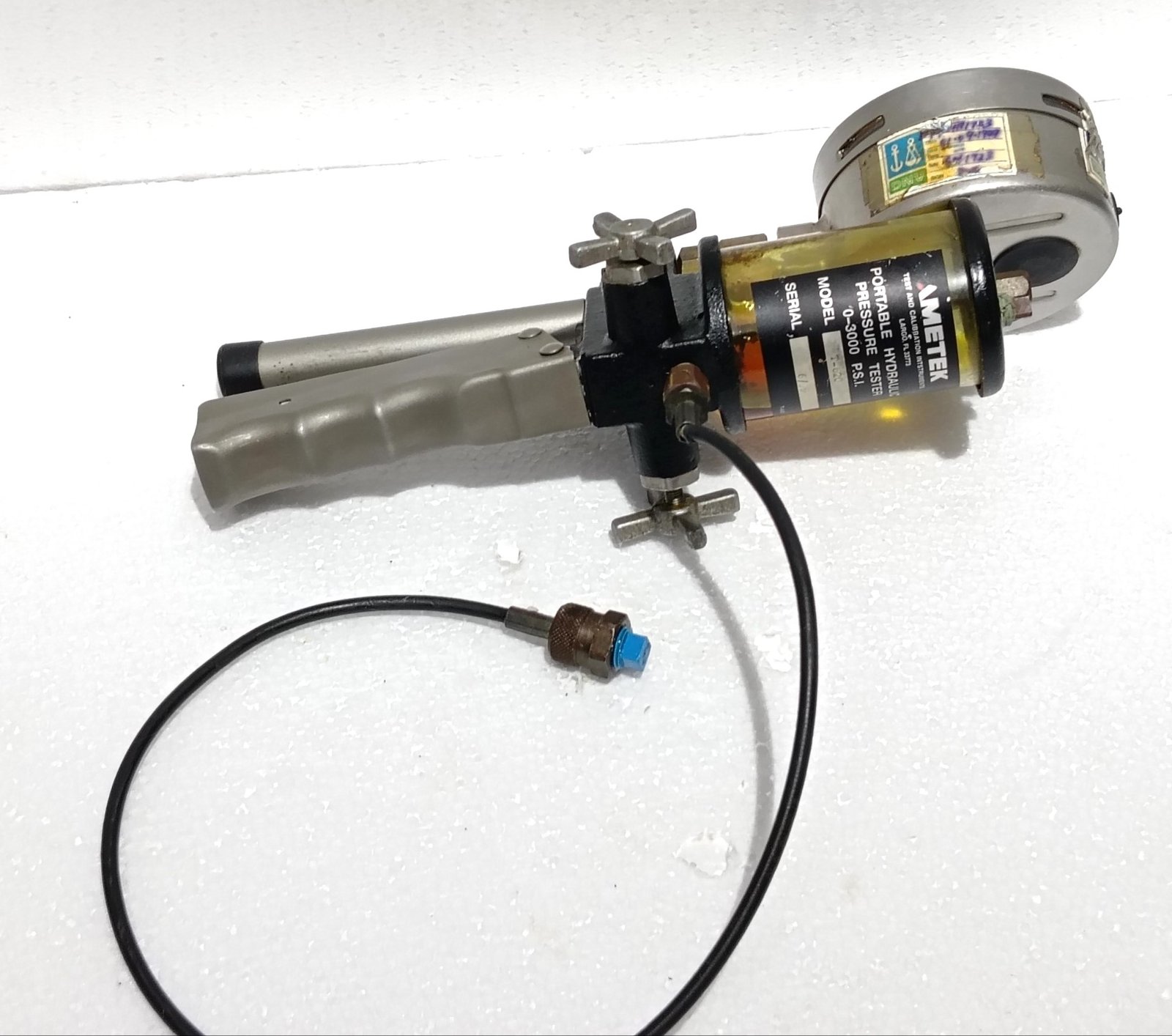 AMETEK T-620 699 PORTABLE HYDRAULIC HAND PUMP PRESSURE TESTER 0-3000 PSI (8)
