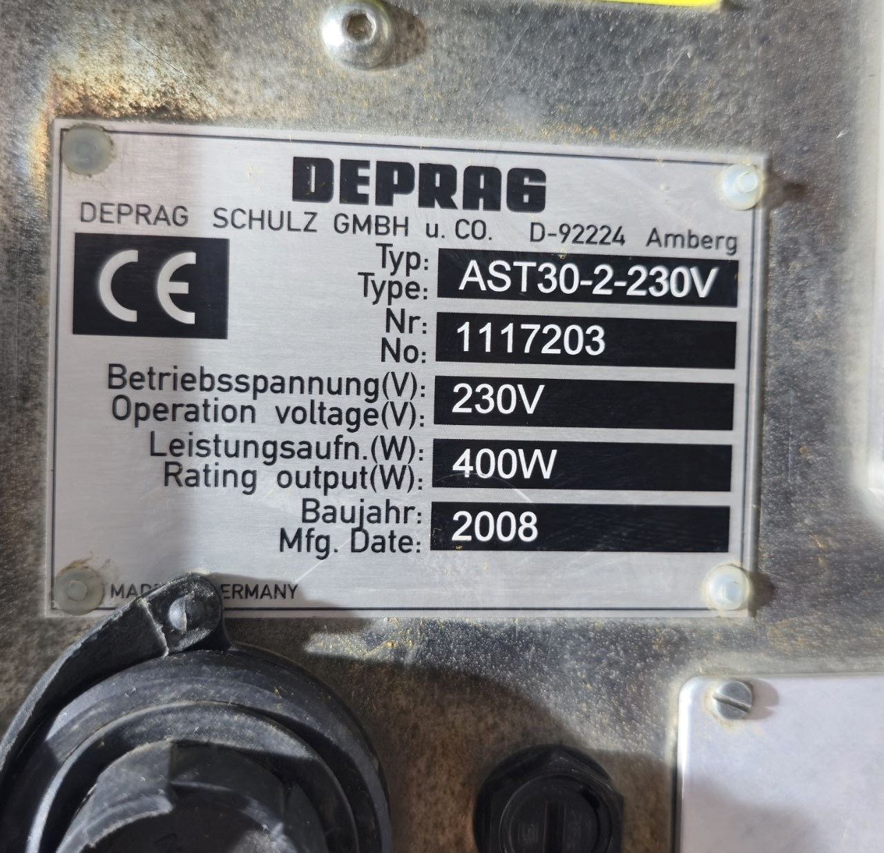 DEPRAG AST30-2-230V SCREWDRIVER SEQUENCE CONTROLLER DATE 2008 400W D-92224 #2 (9)