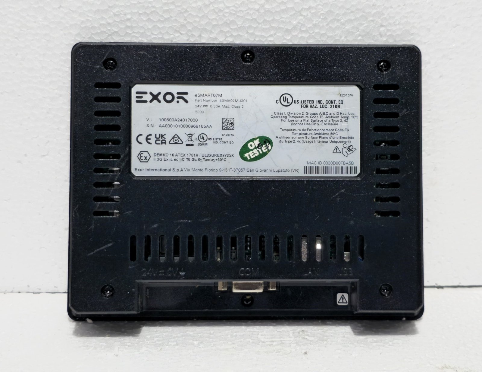 EXOR ESMA07MU301 7 HMI TOUCHSCREEN INDUSTRIAL PANEL ESMART07M 968165AA (4)