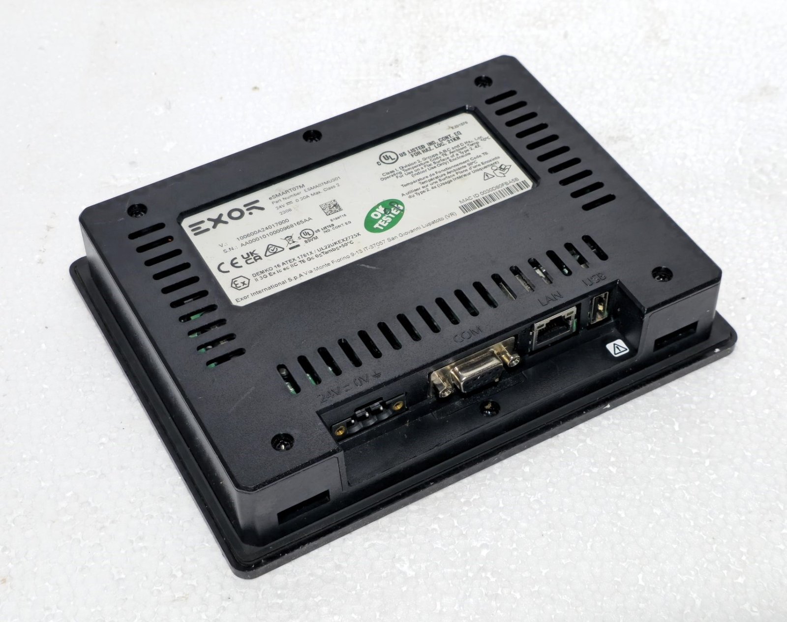 EXOR ESMA07MU301 7 HMI TOUCHSCREEN INDUSTRIAL PANEL ESMART07M 968165AA (6)