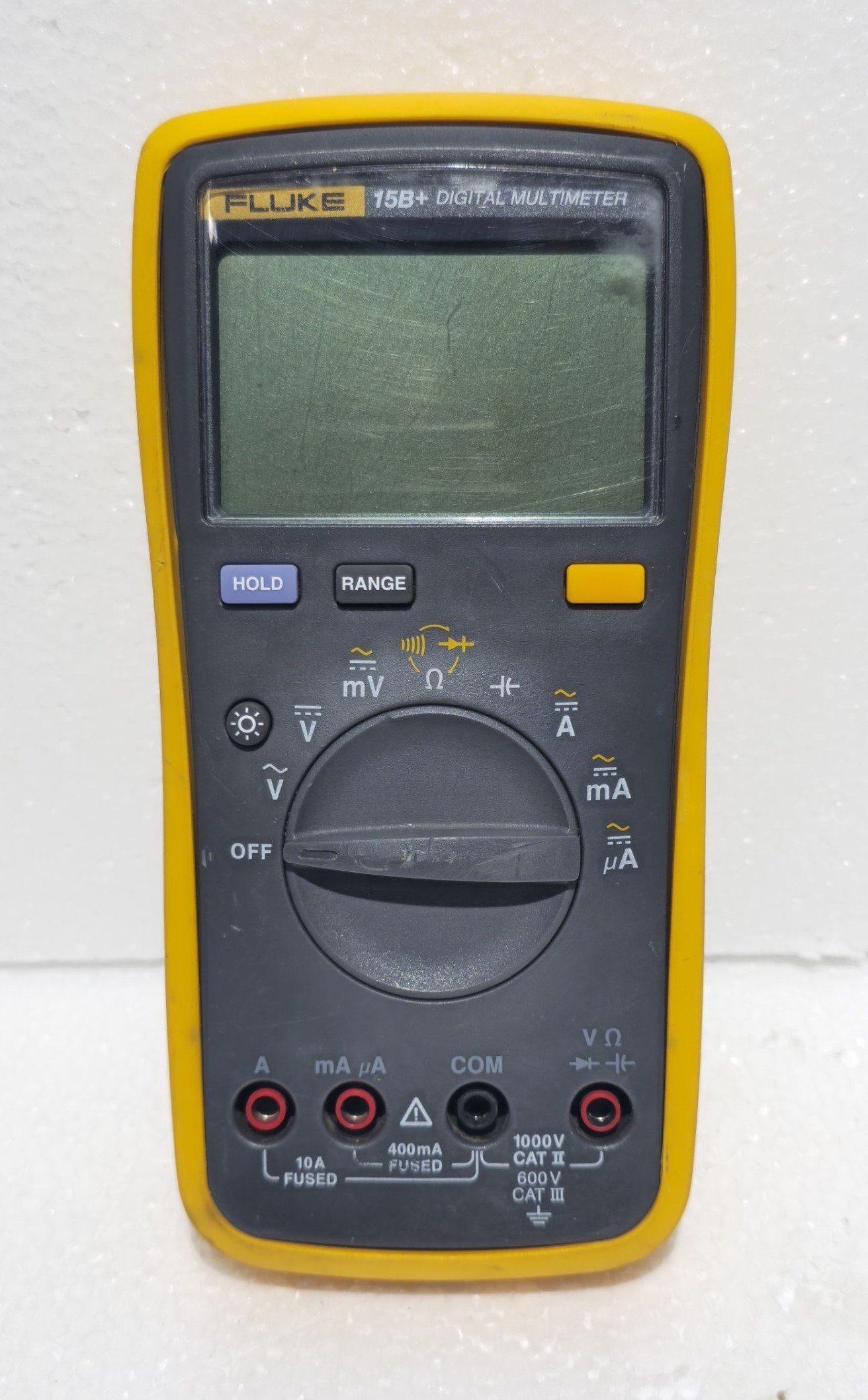 FLUKE 15B+ DIGITAL MULTIMETER TRUE RMS HANDHELD METER 1000V TESTED FAST SHIP (2)