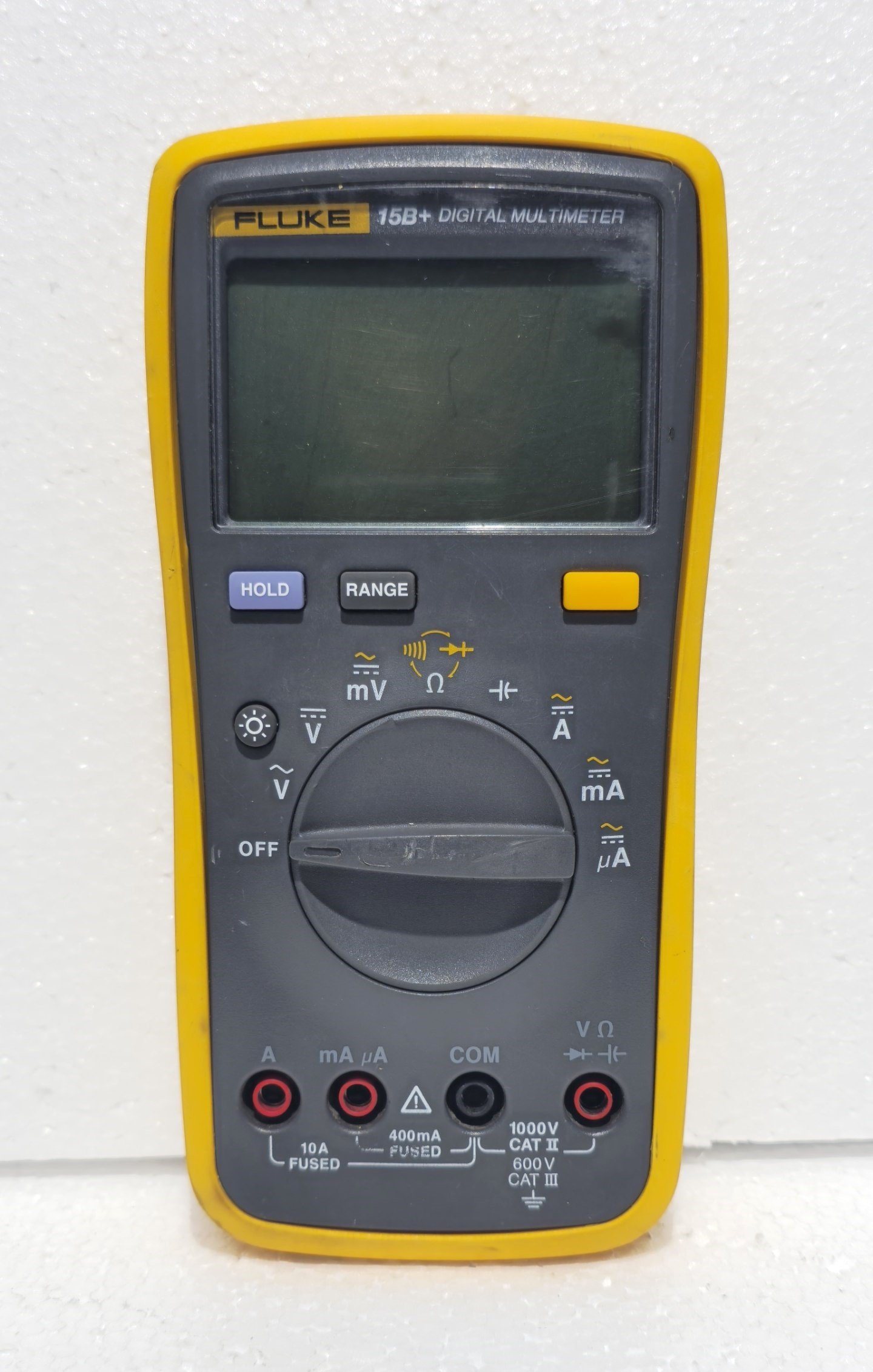 FLUKE 15B+ DIGITAL MULTIMETER TRUE RMS HANDHELD METER 1000V TESTED FAST SHIP (3)