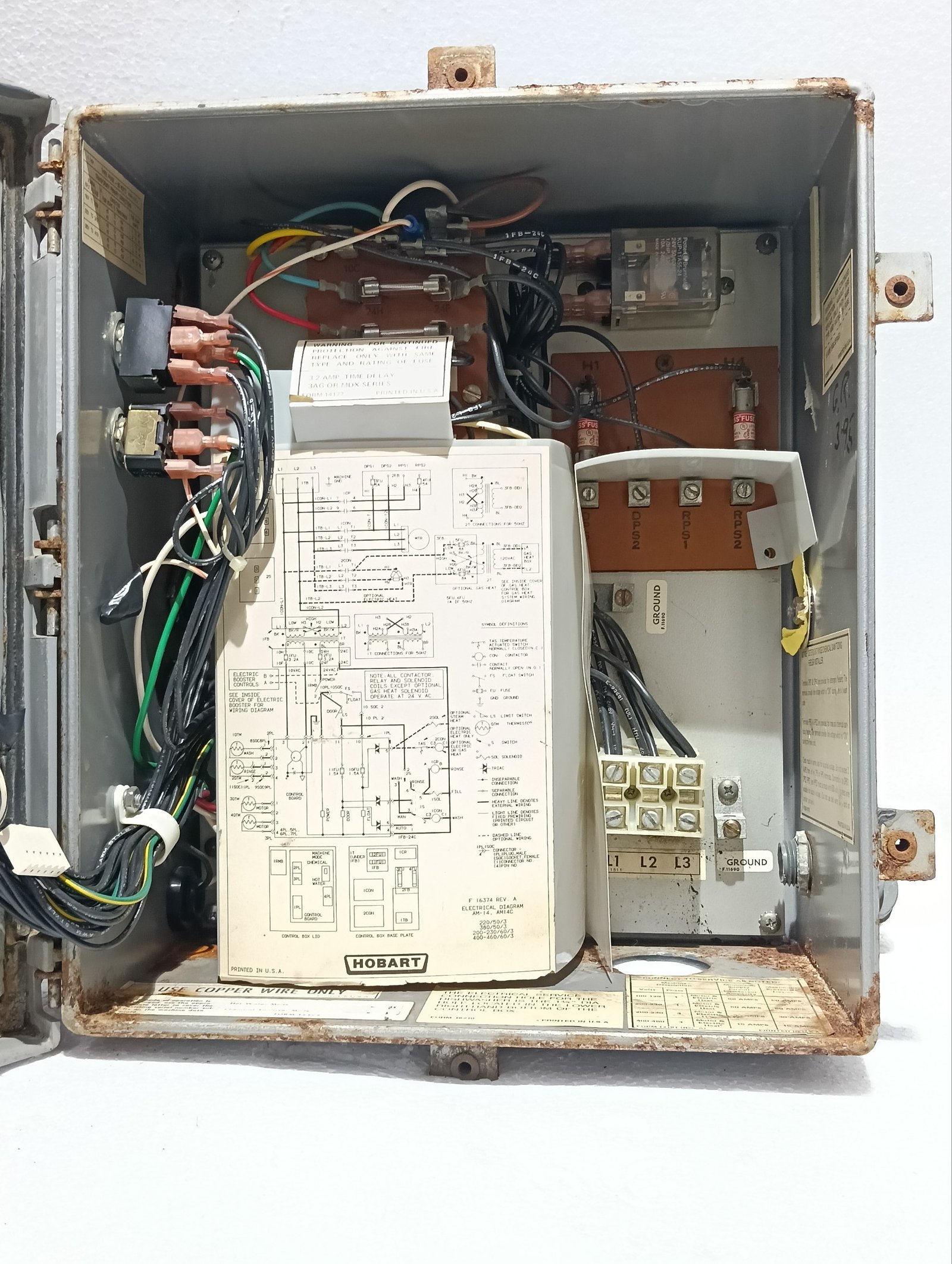 HOBART AM-14 HIGH TEMP DOOR TYPE COMMERCIAL DISHWASHER CONTROL PANEL – 3 (2)