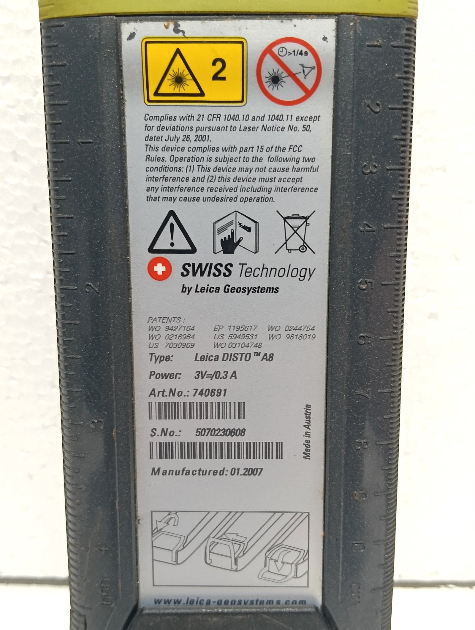 LEICA DISTO A8 HANDHELD DISTANCE MEASURER LASER DISTANCE METER PARTS ONLY 740691 (9)