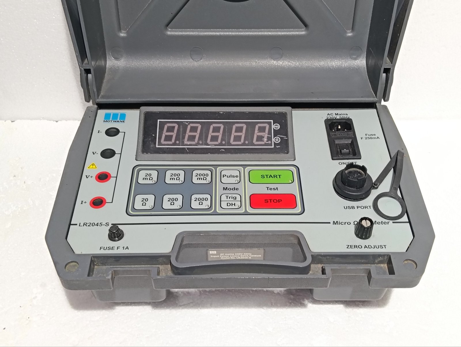 MOTWANE EMPOWERING MEASUREMENT LR 2045-S DIGITAL MICRO OHM METER ONLY UNIT (5)