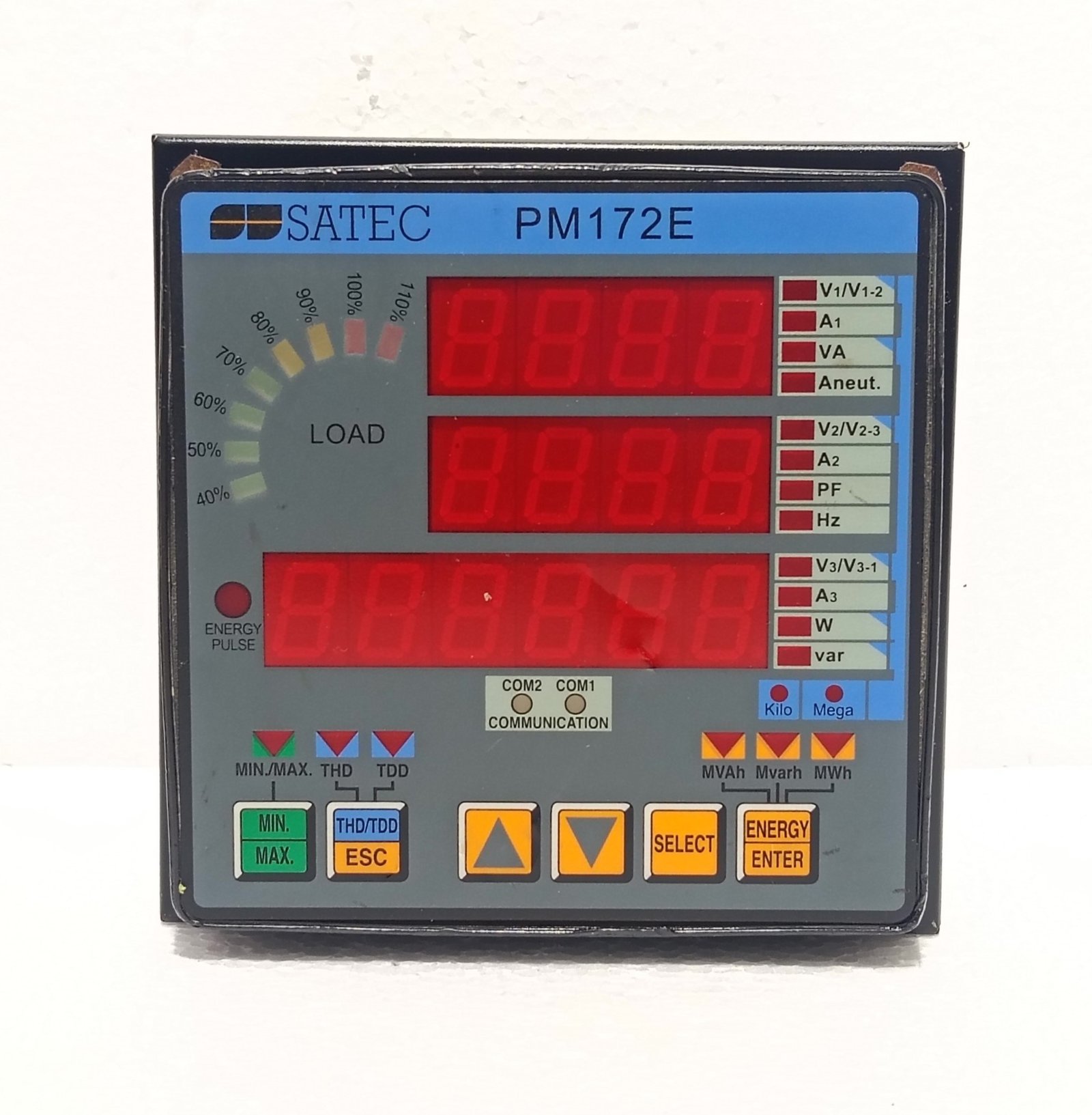 SATEC PM172E-HA POWER CONTROL METER 85-264VAC 5060HZ 10W (13)