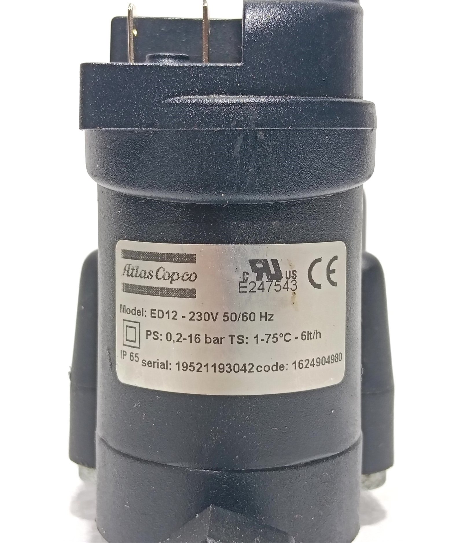 LDI ELECTRONIC DRAIN VALVE ED12 230V 5060HZ 0.2 – 16 BAR ATLAS COPCO 19521193042 (9)