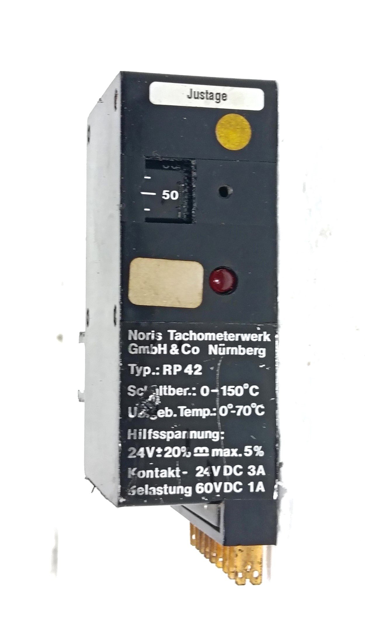 NORIS RP42 TEMPERATURE LIMIT SWITCH 24VDC PT100 INPUT 0-150 C (3)