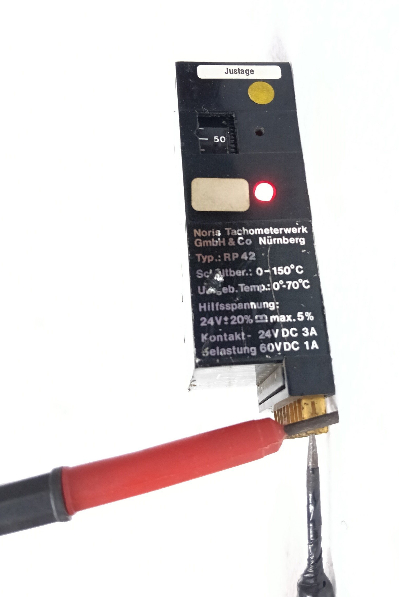 NORIS RP42 TEMPERATURE LIMIT SWITCH 24VDC PT100 INPUT 0-150 C (7)