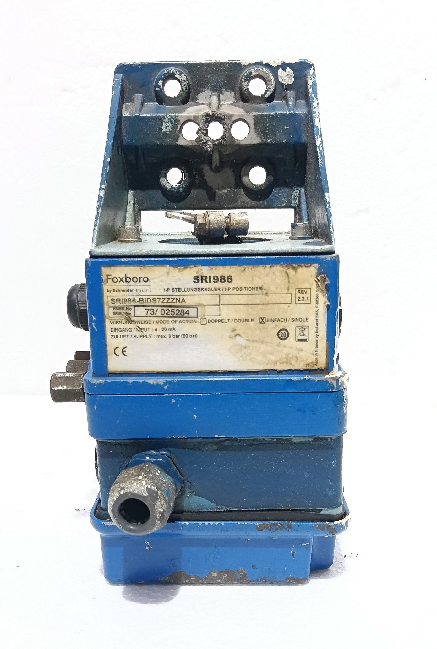 SCHNEIDER ELECTRIC FOXBORO SRI986 ANALOG VALVE POSITIONER BIDS7ZZZNA 73025284 (9)