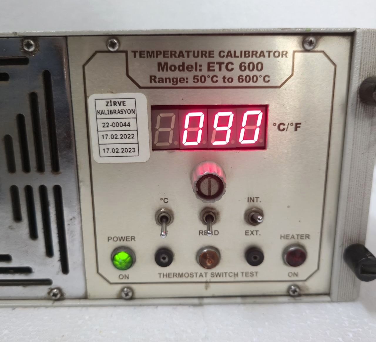 TEMPRATURE CALIBRATOR ETC-600 RANGE 50C TO 600C SLN MT-1001-T0786 220VAC50HZ (13)
