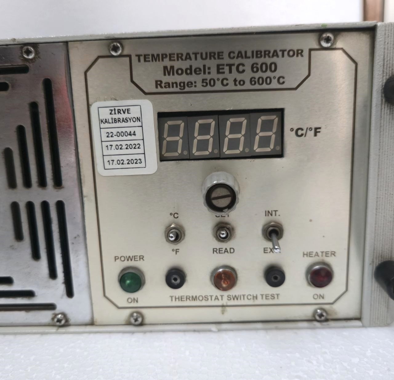 TEMPRATURE CALIBRATOR ETC-600 RANGE 50C TO 600C SLN MT-1001-T0786 220VAC50HZ (6)