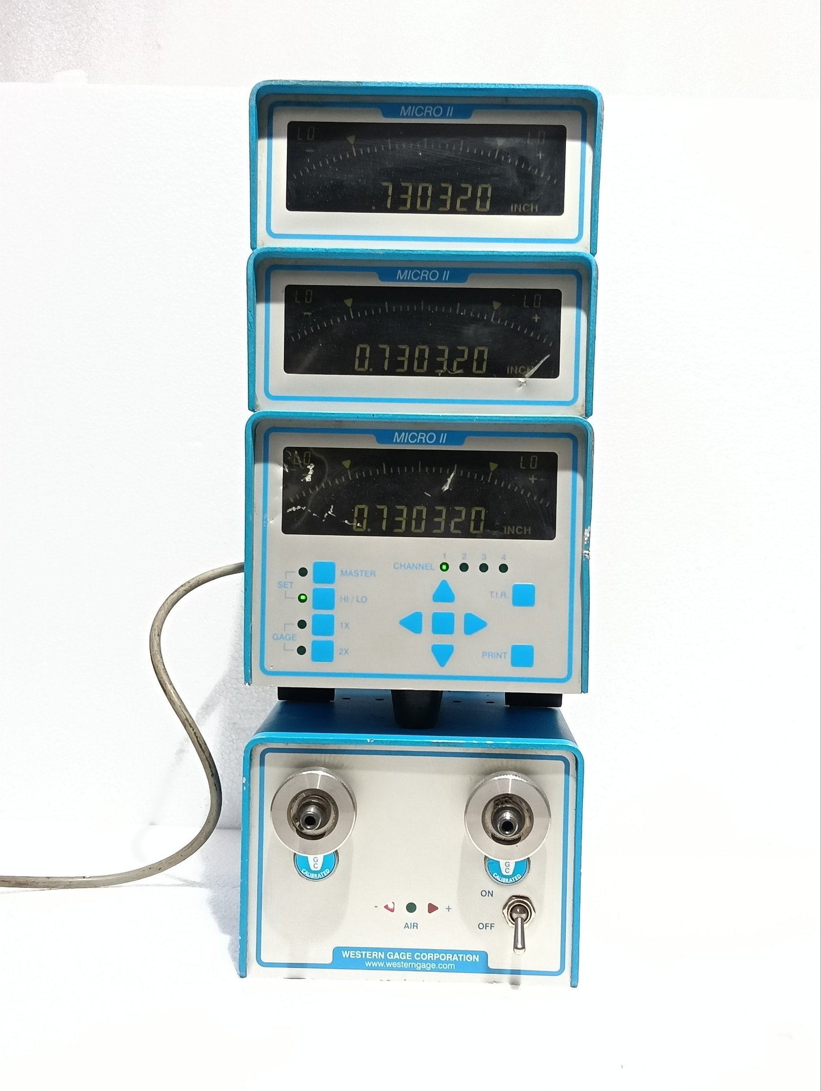 WESTERN GAGE WGC MICRO II AIR GAGE READOUT AEQ-41-32N-60 #2128 220V (7)