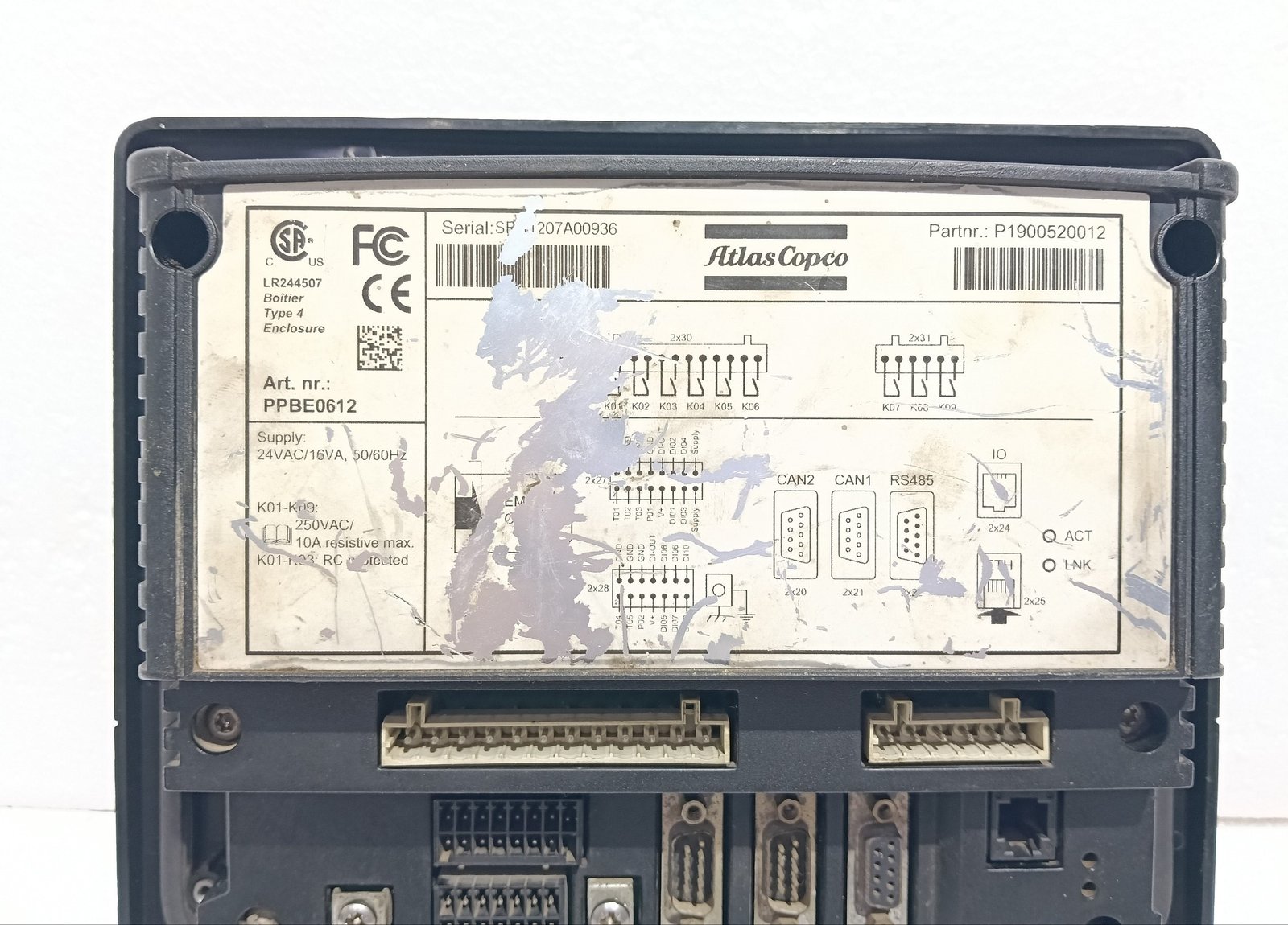 ATLAS COPCO PPBE0612 P1900520012 LR244507 BOITIER TYPE 4 CONTROLLER PANEL (10)