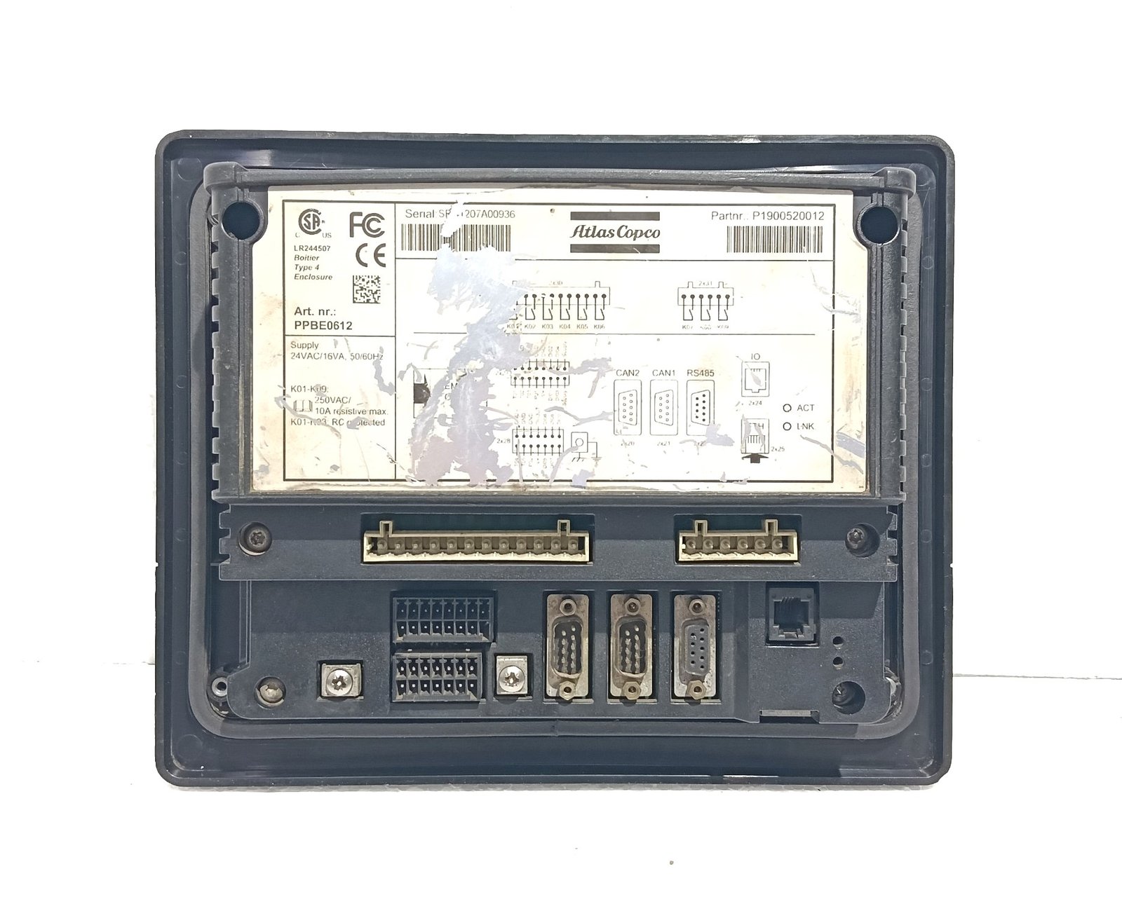 ATLAS COPCO PPBE0612 P1900520012 LR244507 BOITIER TYPE 4 CONTROLLER PANEL (11)