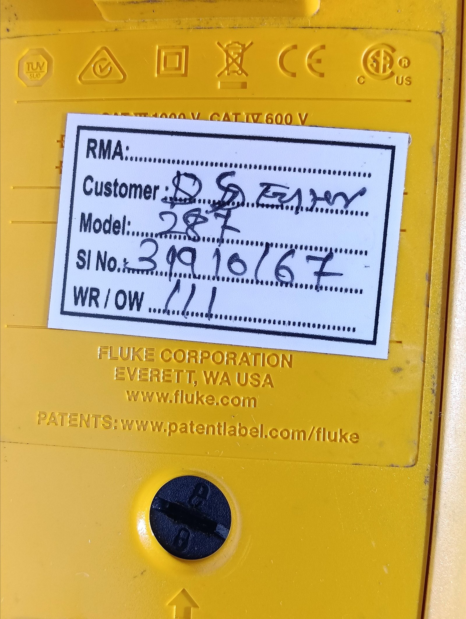 FLUKE 287 TRUE RMS ELECTRONICS MULTIMETER 39910167 (7)