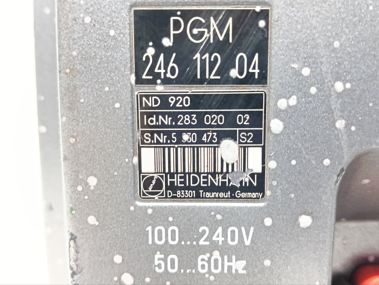 HEIDENHAIN PGM 246-112-04 OPERATOR PANEL ND920 100 TO 240V 5060HZ (4)