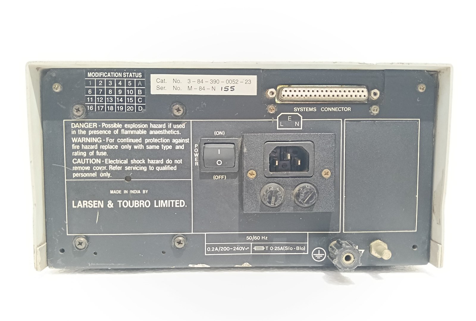 L&T MEDICAL MICROMON N ECG MACHINE WITH 3 LEAD CABLES 3-84-390-0052-23 M-84-N 155 (10)