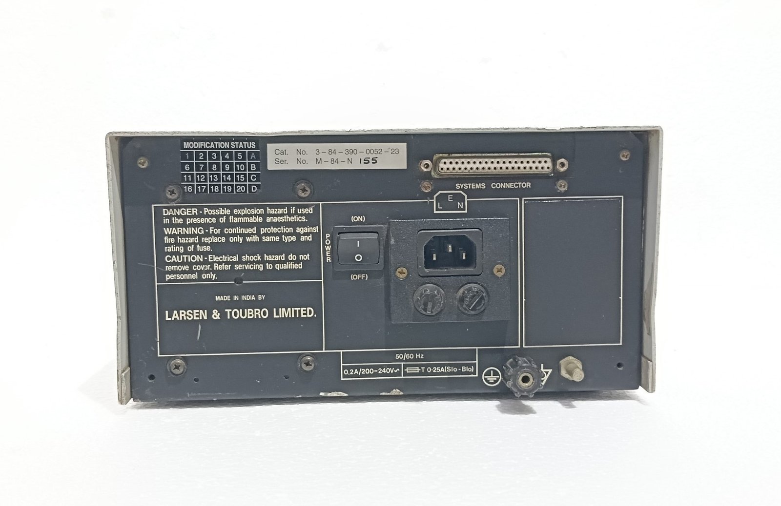 L&T MEDICAL MICROMON N ECG MACHINE WITH 3 LEAD CABLES 3-84-390-0052-23 M-84-N 155 (12)