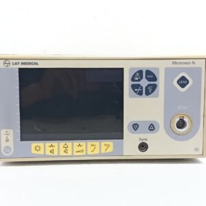 L&T MEDICAL MICROMON N ECG MACHINE WITH 3 LEAD CABLES 3-84-390-0052-23 M-84-N 155