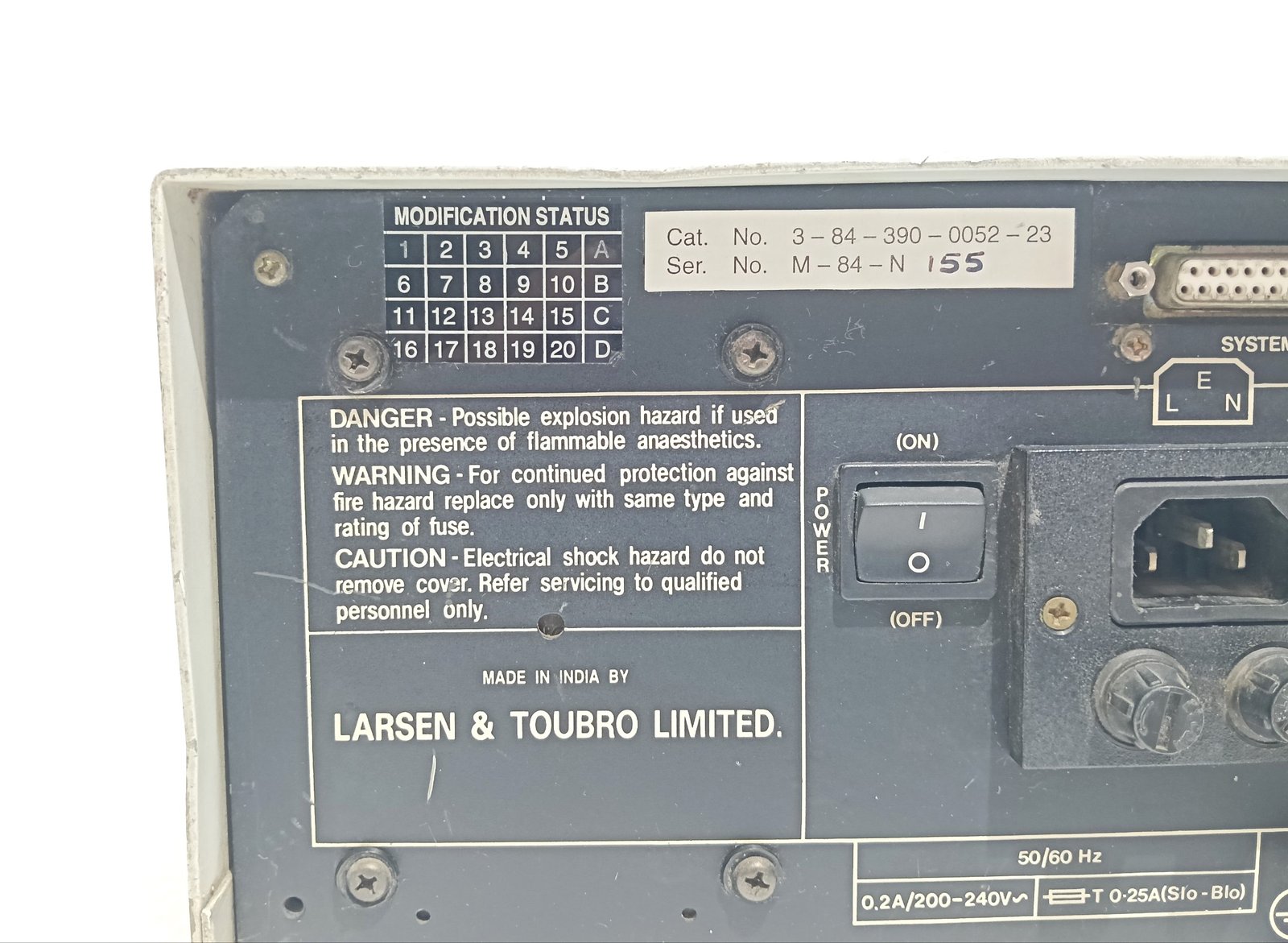 L&T MEDICAL MICROMON N ECG MACHINE WITH 3 LEAD CABLES 3-84-390-0052-23 M-84-N 155 (8)