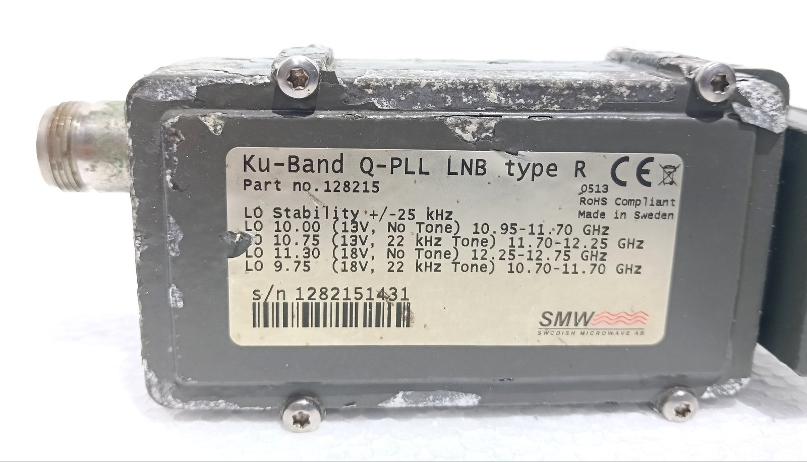 SMW MICROWAVE KU-BAND Q-PLL LNB TYPE R 1282151431 136128-2 REV D1 (1)