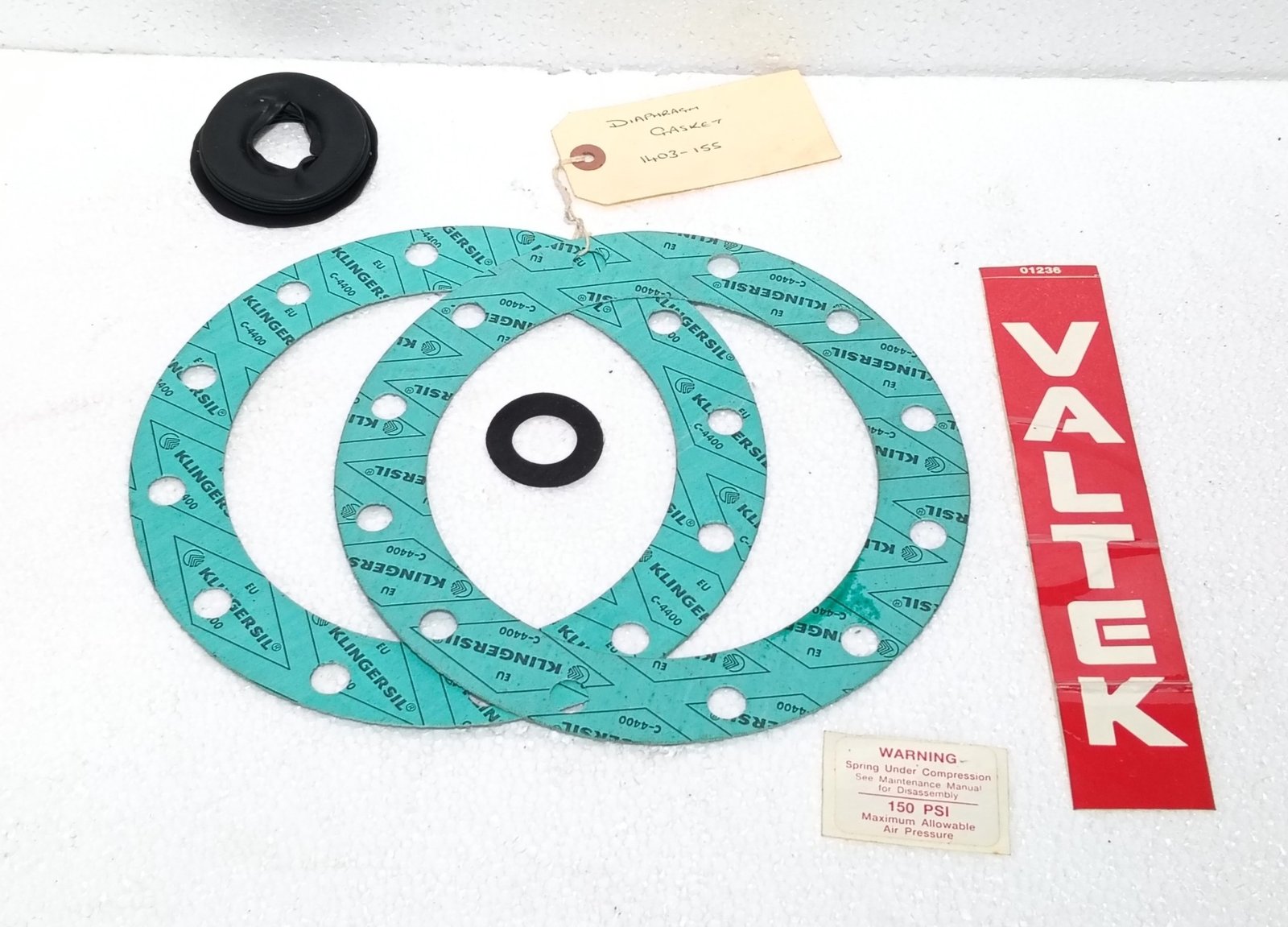 SPARE PARTS KIT FOR VALTEK 10032396 150PSI 1403-155 AIR PRESSURE (4)