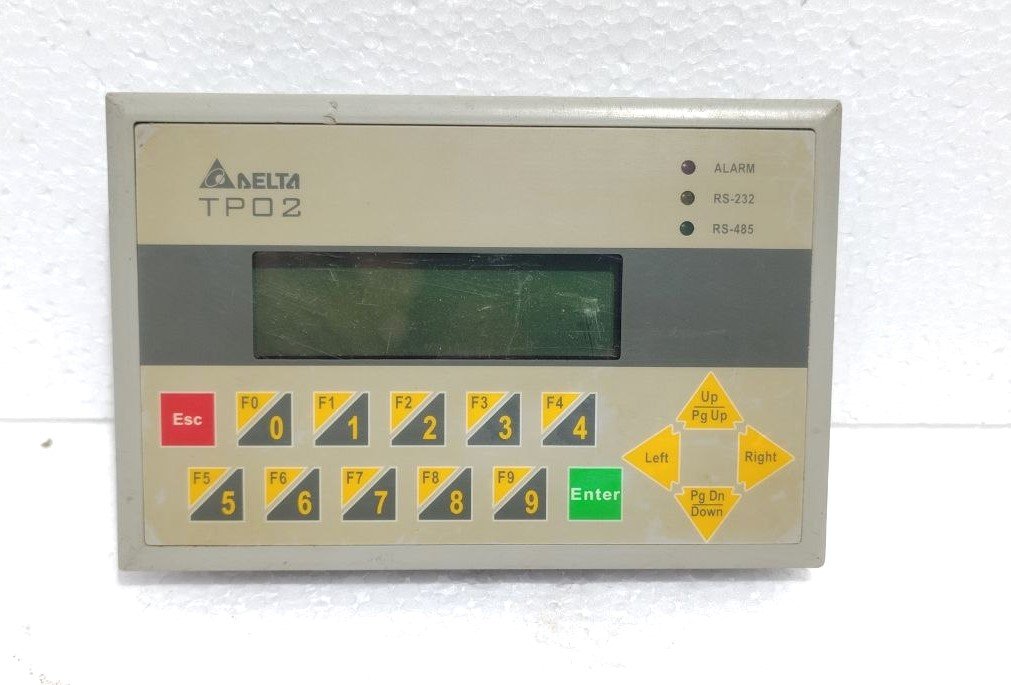 DELTA TP02G-AS1 TERMINAL PANEL TP02GAS1W9470249 24VDC 3W V2.00A0 TYPE 4 (7)