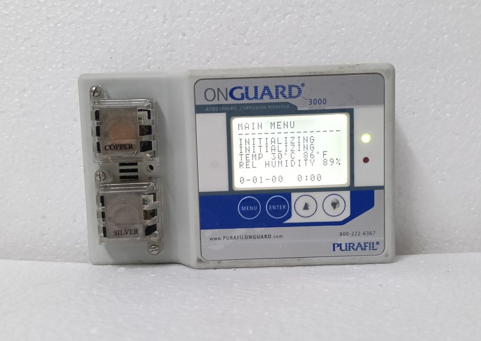 PURAFIL ONGUARD 3000 2374 ATMOSPHERIC CORROSION MONITOR 1-800-222-6367 (3)