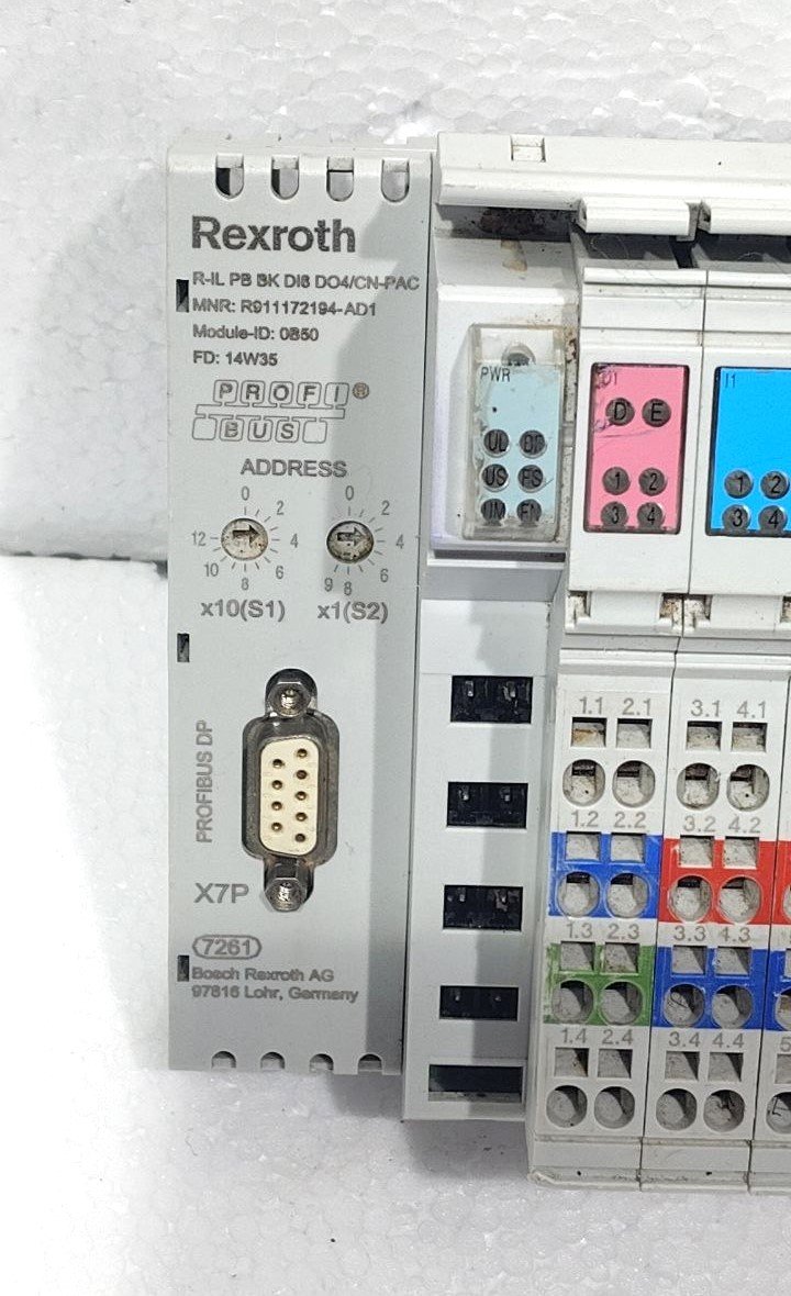 REXROTH R911172194-AD1 PROFIBUS COUPLER R-IL PB BK DI8 DO4CN-PAC 2700521 X7P (10)