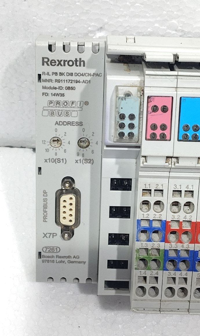 REXROTH R911172194-AD1 PROFIBUS COUPLER R-IL PB BK DI8 DO4CN-PAC 2700521 X7P (12)