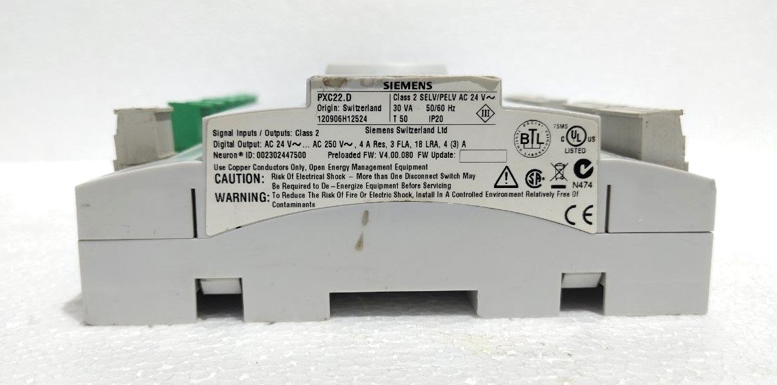 SIEMENS PXC22.D AUTOMATION STATION 120906H12524 IP20 30VA T50 (7)